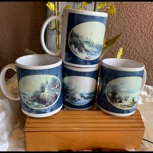 Thomas Kinkade Coffee Mugs Set Of 4